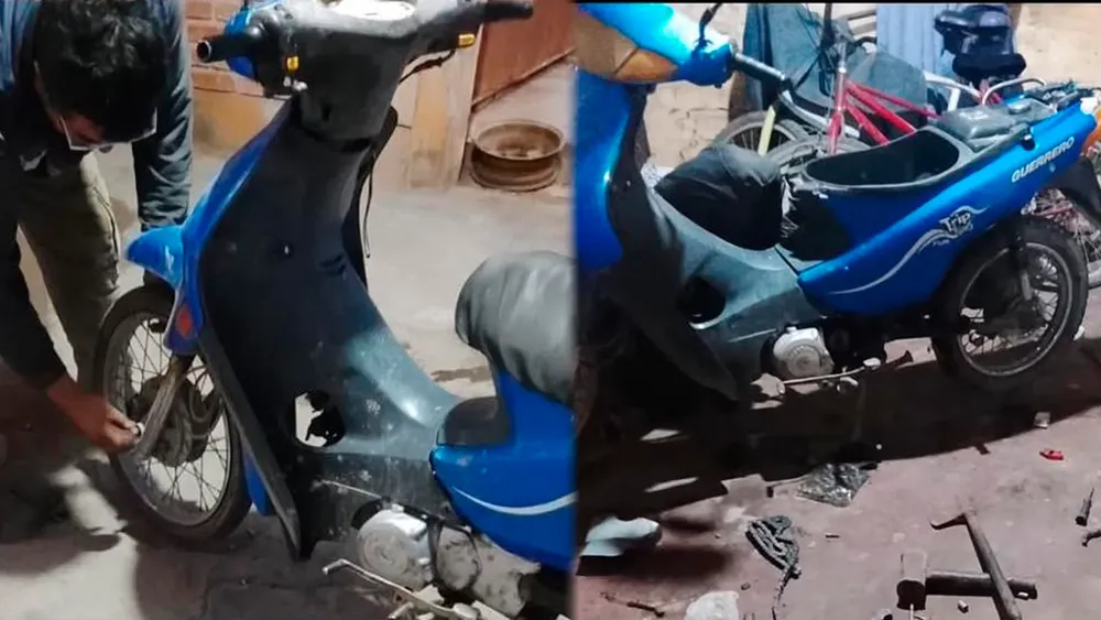 Robo moto ruta 20